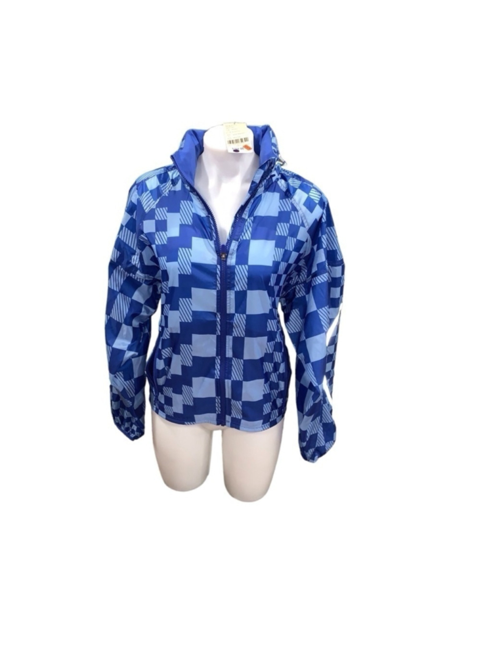 Sweaty Betty pack away jacket with hood blue size l